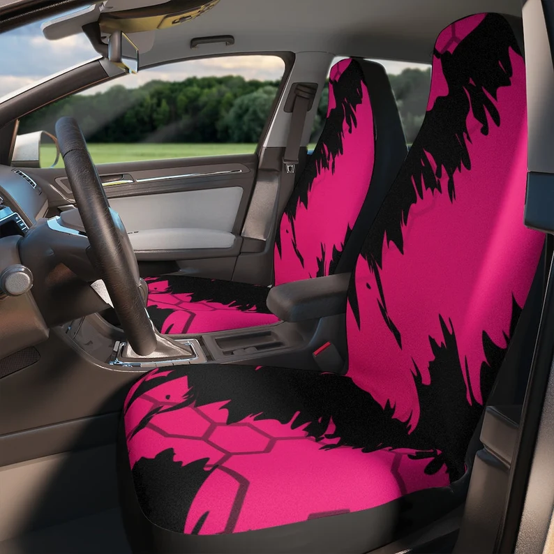 Racer Wrap inspired - Pink and Black Car Seat Covers